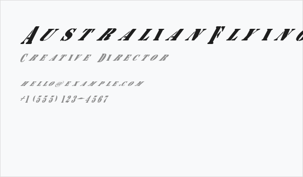 AustralianFlyingCorpsStencilB Business Card