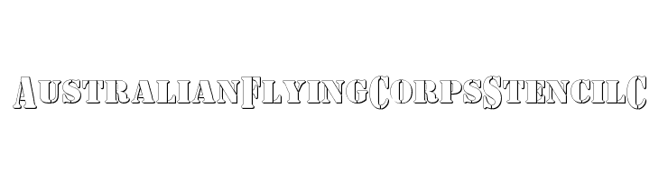 AustralianFlyingCorpsStencilC  font caratteri gratis