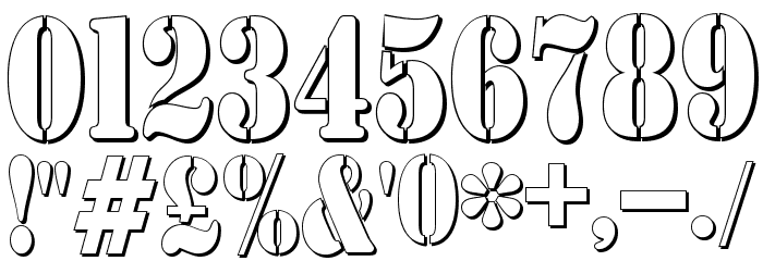 AustralianFlyingCorpsStencilC Font OTHER CHARS