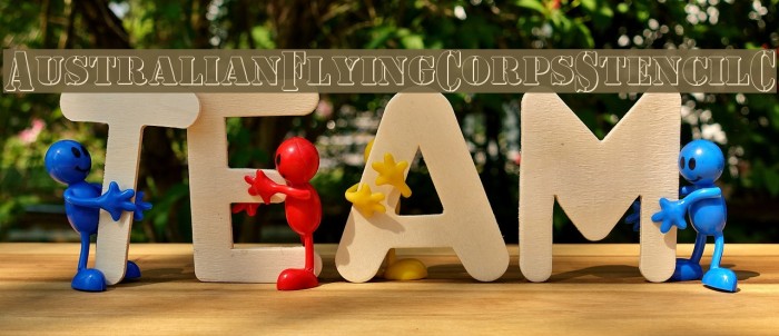 AustralianFlyingCorpsStencilC Font examples