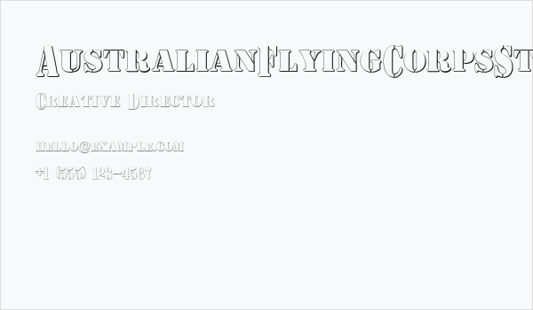 AustralianFlyingCorpsStencilC Business Card