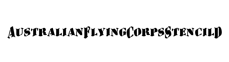 AustralianFlyingCorpsStencilD  フリーフォントのダウンロード