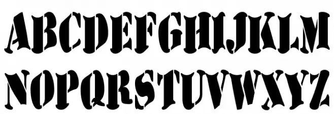 AustralianFlyingCorpsStencilD Polices MAJUSCULES