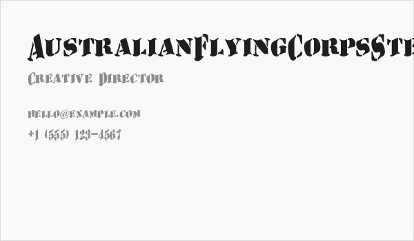AustralianFlyingCorpsStencilD Business Card