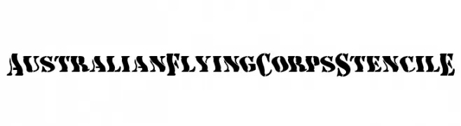 AustralianFlyingCorpsStencilE  免费字体下载