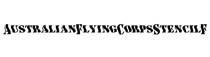 AustralianFlyingCorpsStencilF  Frei Schriftart Herunterladen