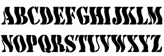 AustralianFlyingCorpsStencilF Fonte MAIÚSCULAS