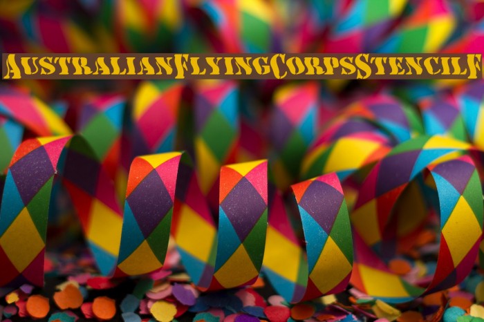 AustralianFlyingCorpsStencilF Example 2