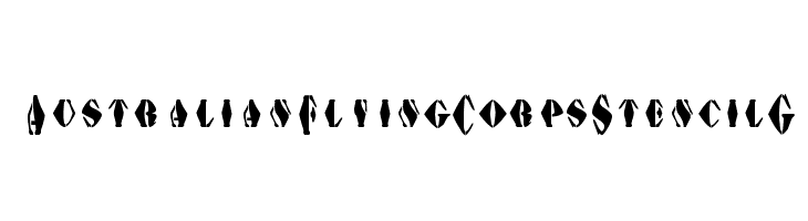 AustralianFlyingCorpsStencilG  Frei Schriftart Herunterladen