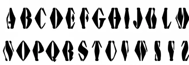 AustralianFlyingCorpsStencilG Шрифта ВЕРХНИЙ