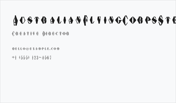 AustralianFlyingCorpsStencilG Business Card