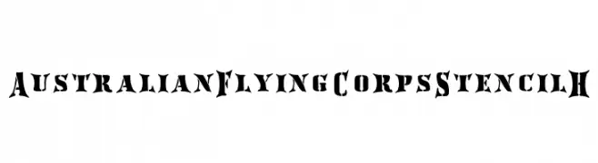 AustralianFlyingCorpsStencilH  Frei Schriftart Herunterladen
