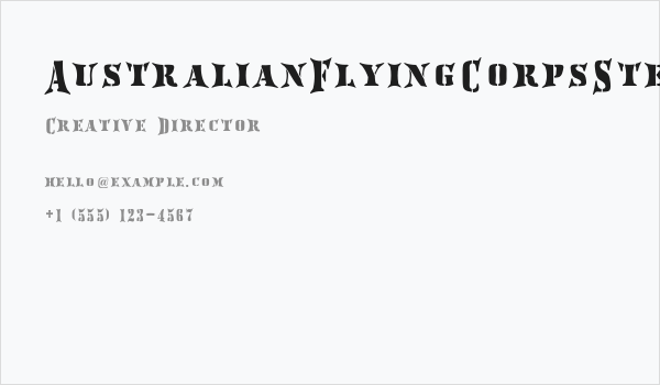 AustralianFlyingCorpsStencilH Business Card