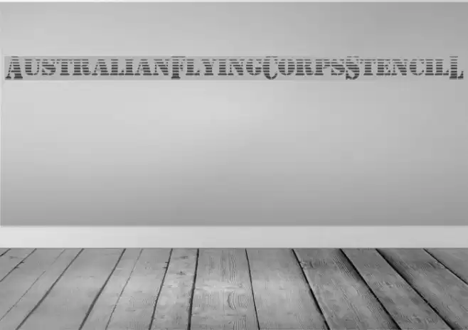 AustralianFlyingCorpsStencilL Font examples