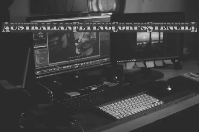 AustralianFlyingCorpsStencilL Font examples