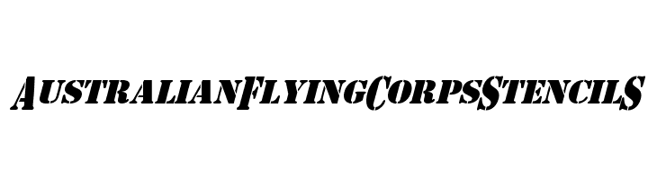 AustralianFlyingCorpsStencilS  नि: शुल्क फ़ॉन्ट्स डाउनलोड