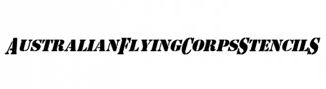AustralianFlyingCorpsStencilS  Descarca Fonturi Gratis