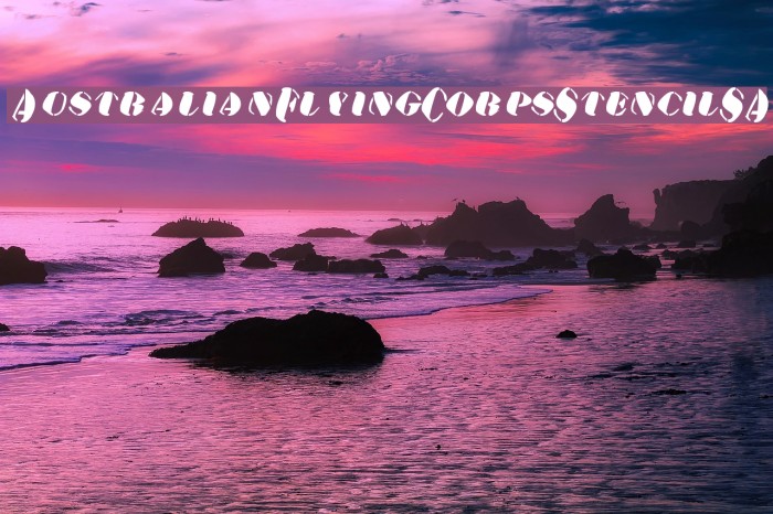 AustralianFlyingCorpsStencilSA Font examples