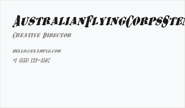 AustralianFlyingCorpsStencilSB Business Card