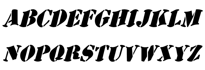 AustralianFlyingCorpsStencilSB Font LOWERCASE
