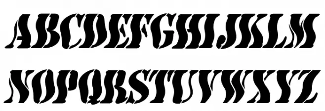 AustralianFlyingCorpsStencilSC Polices MAJUSCULES