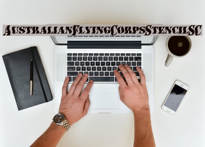 AustralianFlyingCorpsStencilSC Font examples