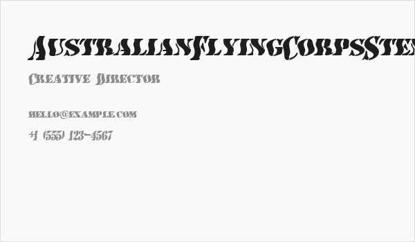AustralianFlyingCorpsStencilSC Business Card