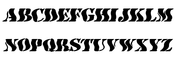 AustralianFlyingCorpsStencilSC Font LOWERCASE