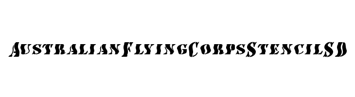 AustralianFlyingCorpsStencilSD  Скачать бесплатные шрифты
