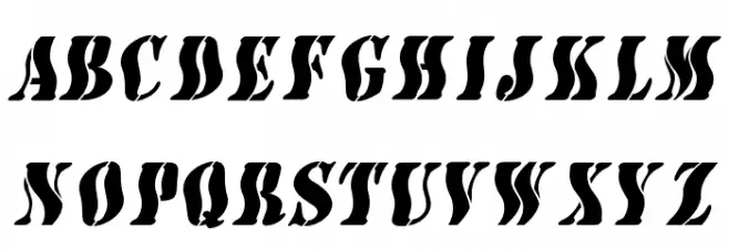 AustralianFlyingCorpsStencilSD خط أحرف كبيرة