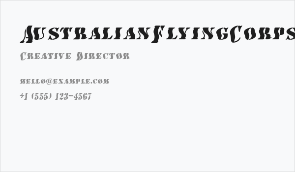 AustralianFlyingCorpsStencilSD Business Card