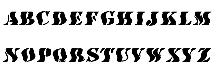 AustralianFlyingCorpsStencilSD Font LOWERCASE