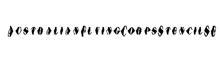 AustralianFlyingCorpsStencilSE  フリーフォントのダウンロード