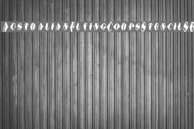 AustralianFlyingCorpsStencilSE Font examples