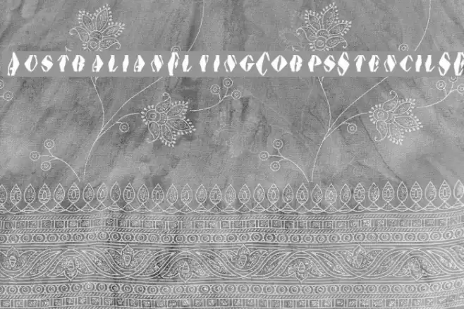 AustralianFlyingCorpsStencilSE Font examples