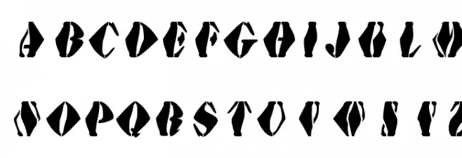 AustralianFlyingCorpsStencilSE Font LOWERCASE