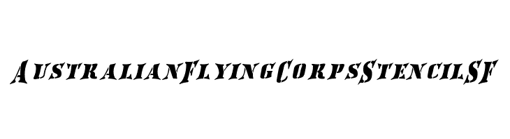 AustralianFlyingCorpsStencilSF  font caratteri gratis