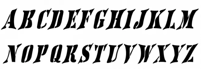 AustralianFlyingCorpsStencilSF 字体 大写