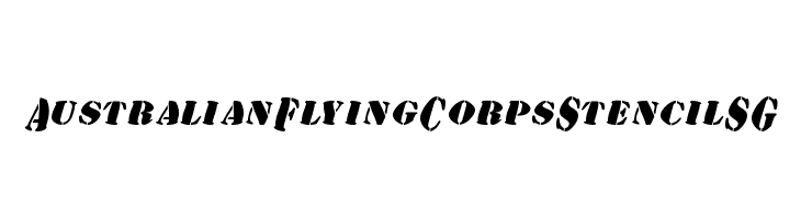 AustralianFlyingCorpsStencilSG  Frei Schriftart Herunterladen