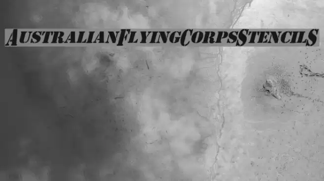 AustralianFlyingCorpsStencilS Font examples