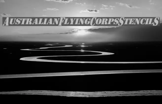 AustralianFlyingCorpsStencilS Font examples