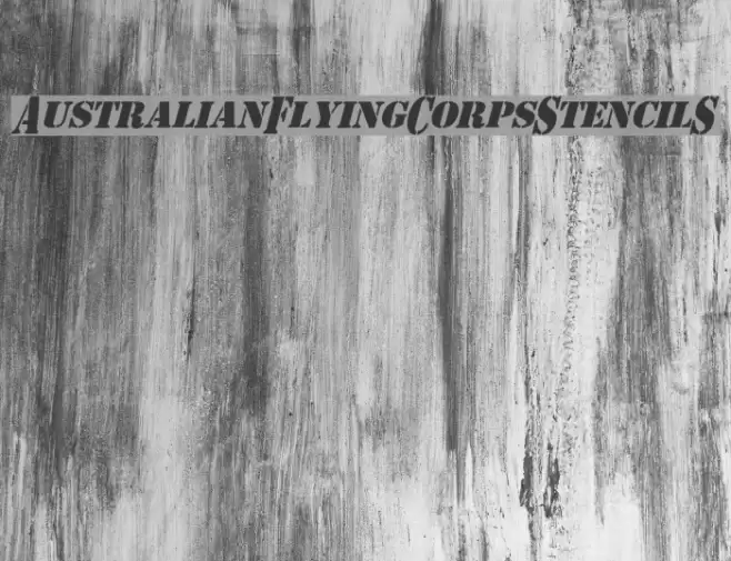 AustralianFlyingCorpsStencilS Font examples