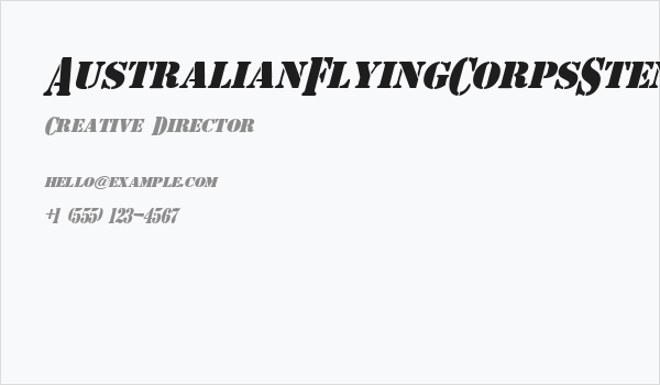 AustralianFlyingCorpsStencilS Business Card