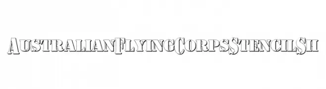 AustralianFlyingCorpsStencilSh  font caratteri gratis