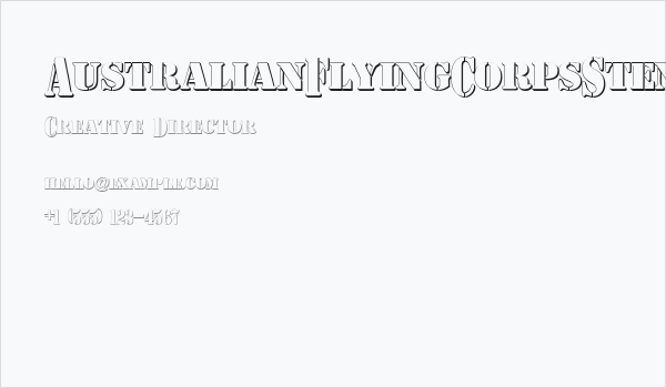 AustralianFlyingCorpsStencilSh Business Card