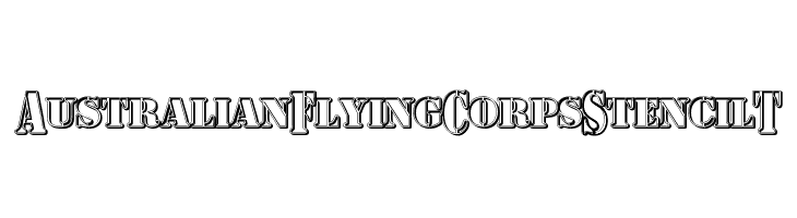 AustralianFlyingCorpsStencilT  免费字体下载