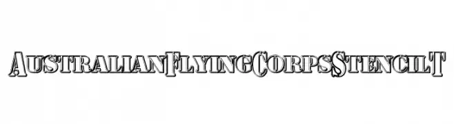 AustralianFlyingCorpsStencilT  Descarca Fonturi Gratis