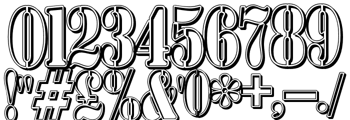 AustralianFlyingCorpsStencilT Font OTHER CHARS