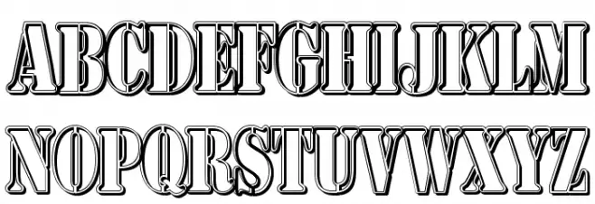 AustralianFlyingCorpsStencilT Schriftart Groß