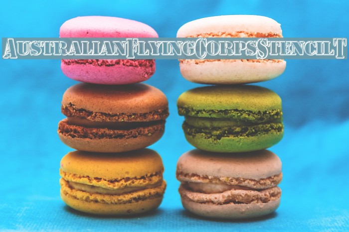 AustralianFlyingCorpsStencilT Font examples